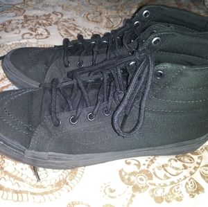 All black hi top vans